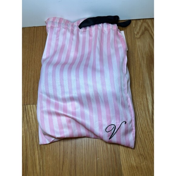 Victoria’s Secret Signature SATIN SLIPPERS Pink White Size Large 9-10 NEW - Picture 2 of 5